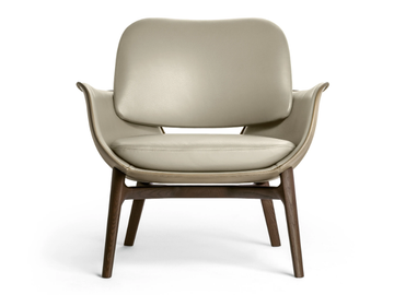 MARTHA - Upholstered leather armchair with armrests by Poltrona Frau - view 2